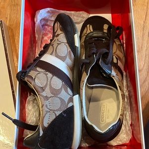 Coach sneakers. Brown. LIGHTLY worn!!